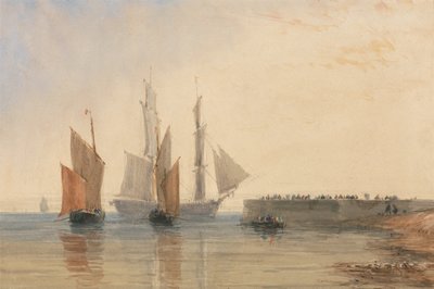 Eingang zum Hafen von Calais von David Cox